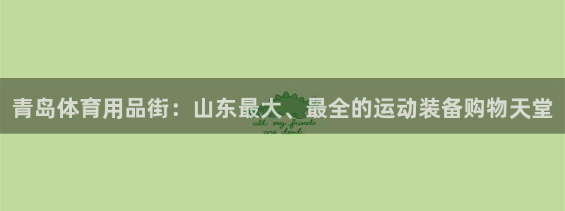 欧陆娱乐测速：青岛体育用品街：山东最大、最全的运动装