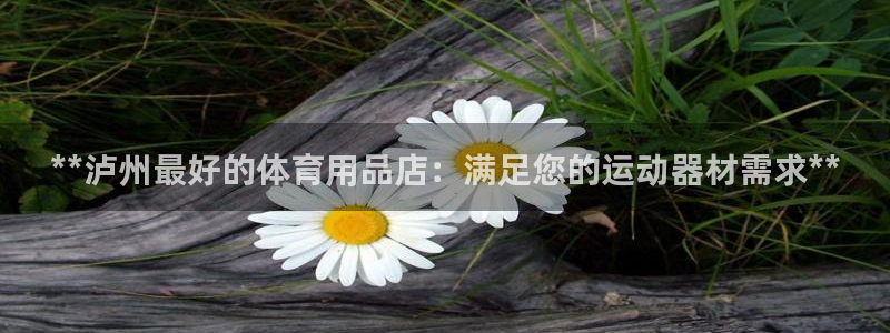 欧陆娱乐总代理是谁：**泸州最好的体育用品店：满足您