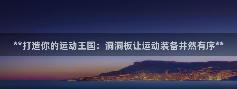 欧陆软件官网：**打造你的运动王国：洞洞板让运动装备